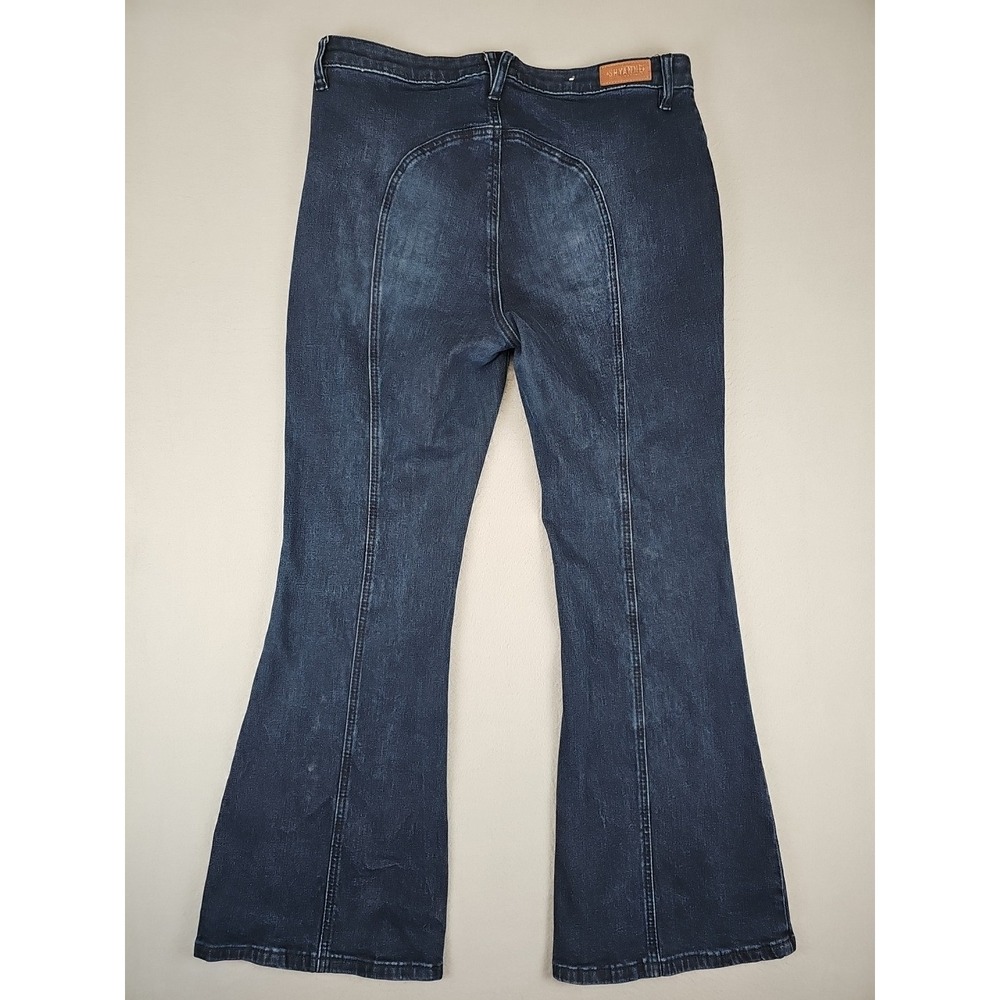 Shyanne Flare Bareback Denim Jeans Size 33x29 Dark Wash Stretch Western Cowgirl - Picture 6 of 8